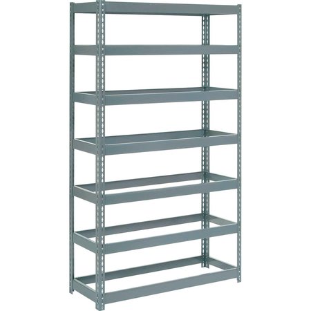 GLOBAL INDUSTRIAL Extra Heavy Duty Shelving 48W x 12D x 96H With 7 Shelves, No Deck, Gray B2297206